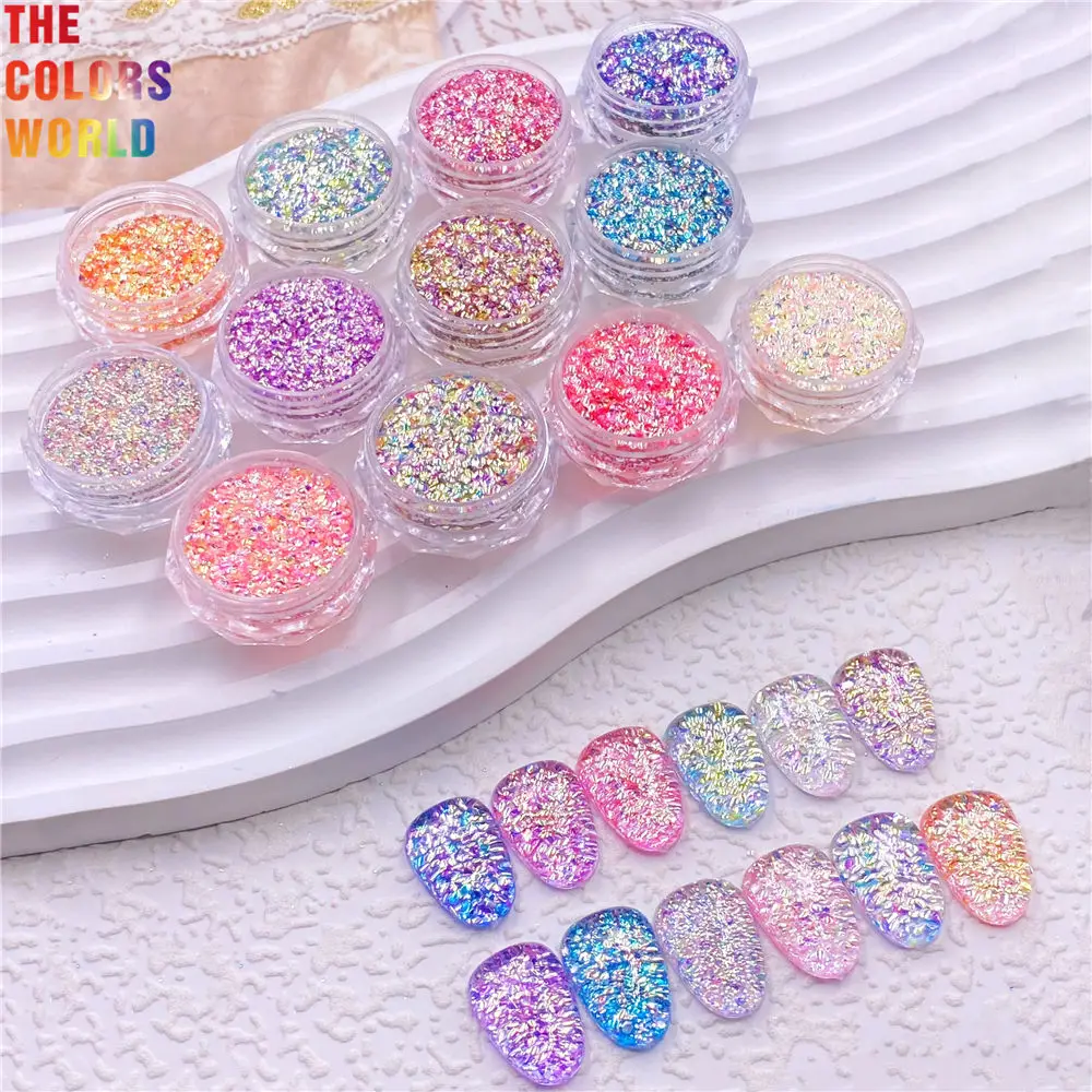 

TCT-970 Bubble Glitter Iridescent Rainbow Shiny Colors Sequins Paillette Manicure Decoration Accessories for Nails Glitter