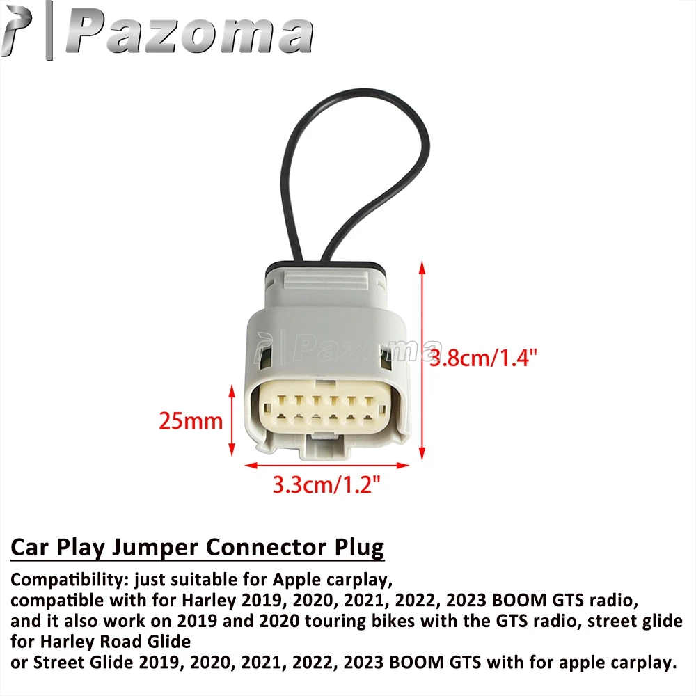 Car Play Jumper For Harley Touring Street Glide Road Glide ST Limited Special Motorbike Connector Plug For Apple Carplay 2019-23