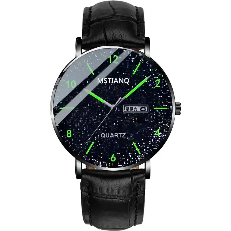 

НОВЫЕ часы, мужские механические часы для младших классов средней школы, тренд, ультратонкий календарь, светящийся электронный кварц