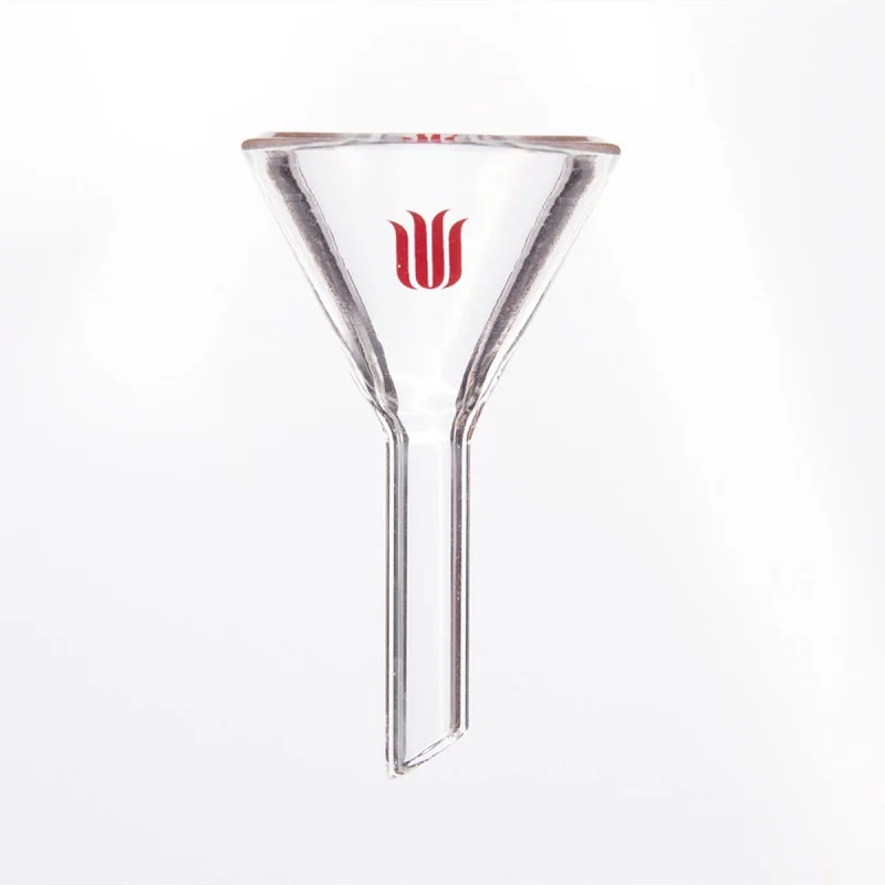 5pcs SYNTHWARE Micro funnel, φ27mm φ35mm φ45mm, Outer diameter of lower pipe 7mm/8mm, Borosilicate glass triangular funnel