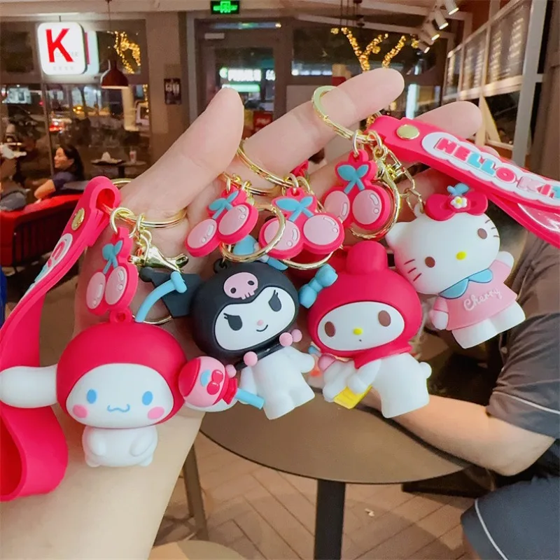 

Hello Kitty Keychain Cute Cartoon Backpack Keychain Decoration Travel Women Supplies Desktop Accessories Student Gift Wholesale