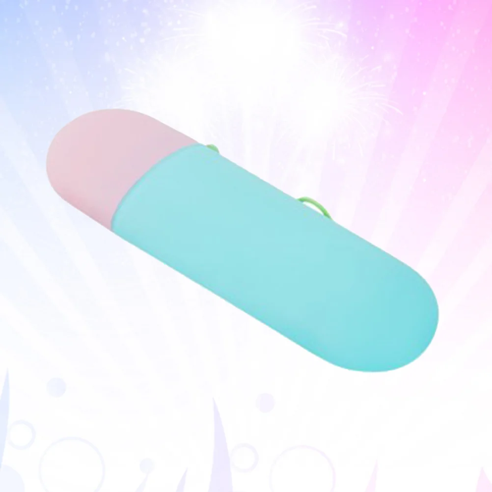 

Toothbrush and Toothpaste Holder Pink Light Blue Plastic Portable Storage Case Multifunctional Travel Box Camping Wash Cup