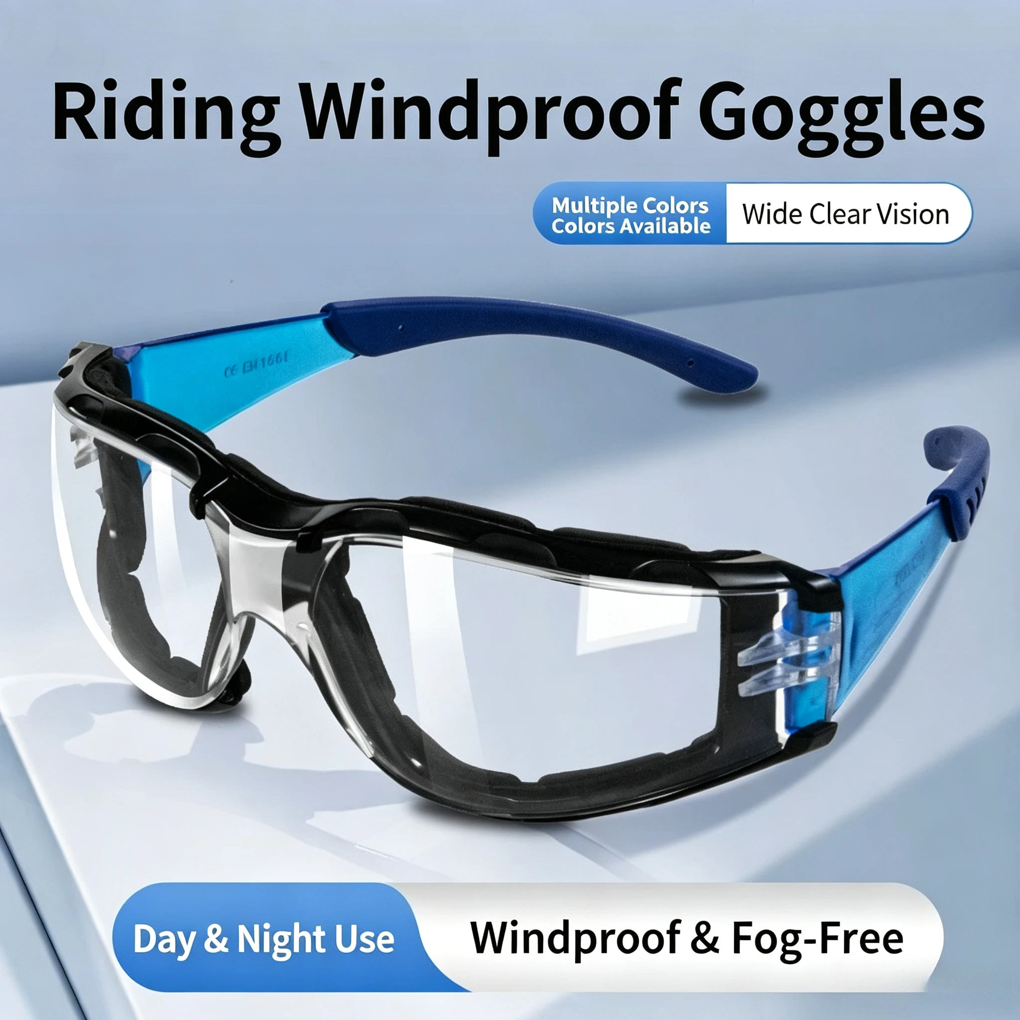 Motorcycle riding windproof glasses, protective goggles, dust-proof, no fogging, splash-proof, dust-proof, sand-proof