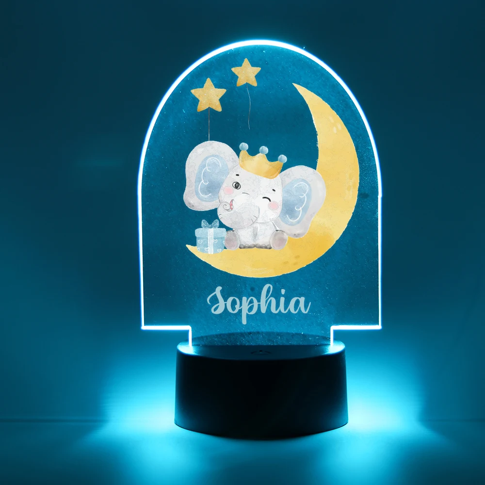 

Personalized Custom Elephant Cute 3D Led Night Lamp Usb Gift For Kids 3D Night Light