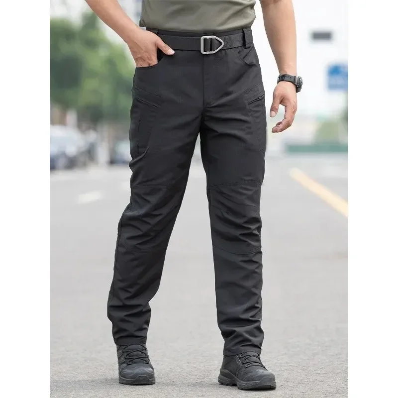 IX5 Tactical Work Pants Men Outdoor Cargo Trousers Multi-pocket Waterproof Pant Autumn Spring Outdoor Workwear Hiking Trousers