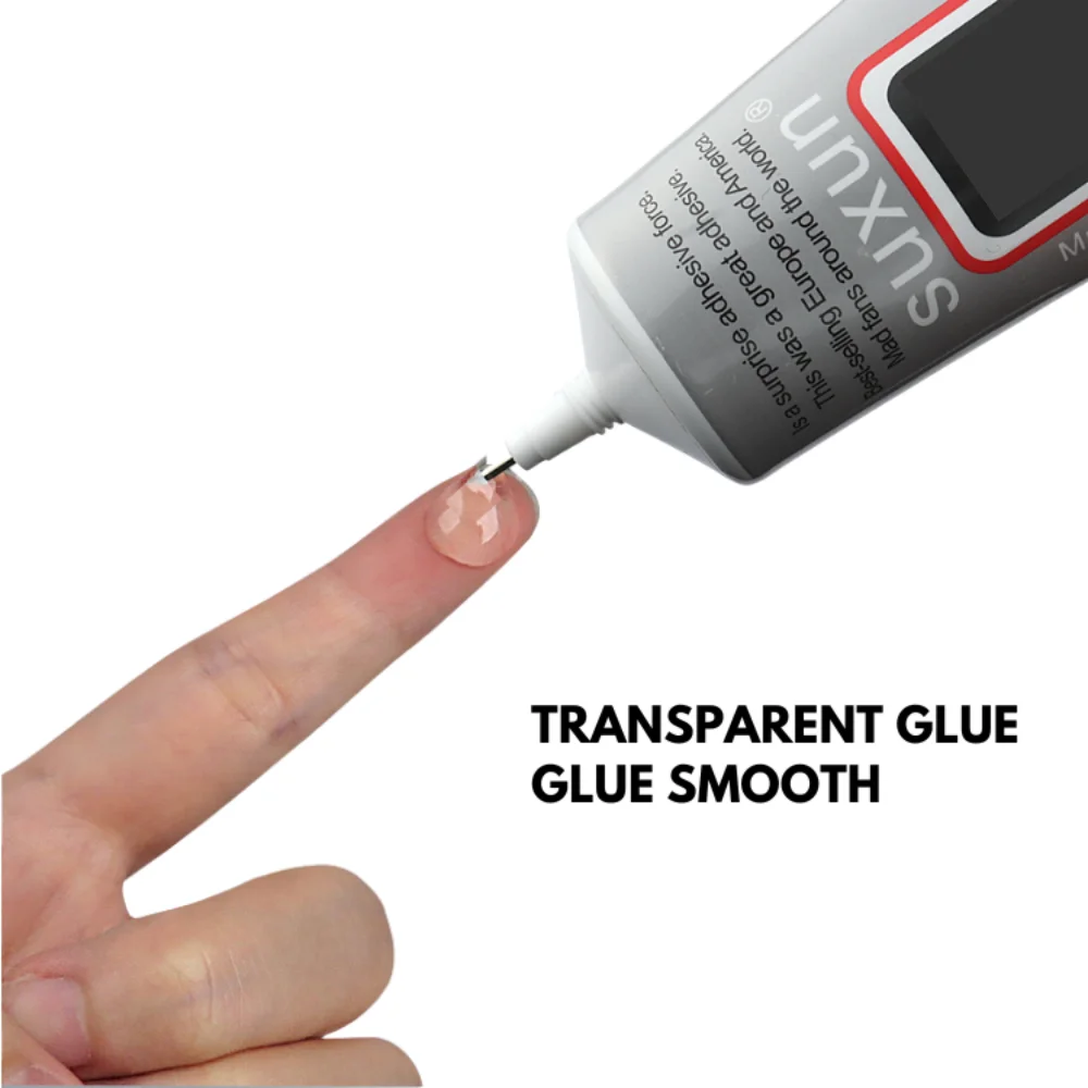 SUXUN Colla Trasparente Contatto Adesivo per Riparazione Telefono B-7000 Vetro Plastica Colla Universale Fai da Te 15ML 25ML 50ML 110ML
