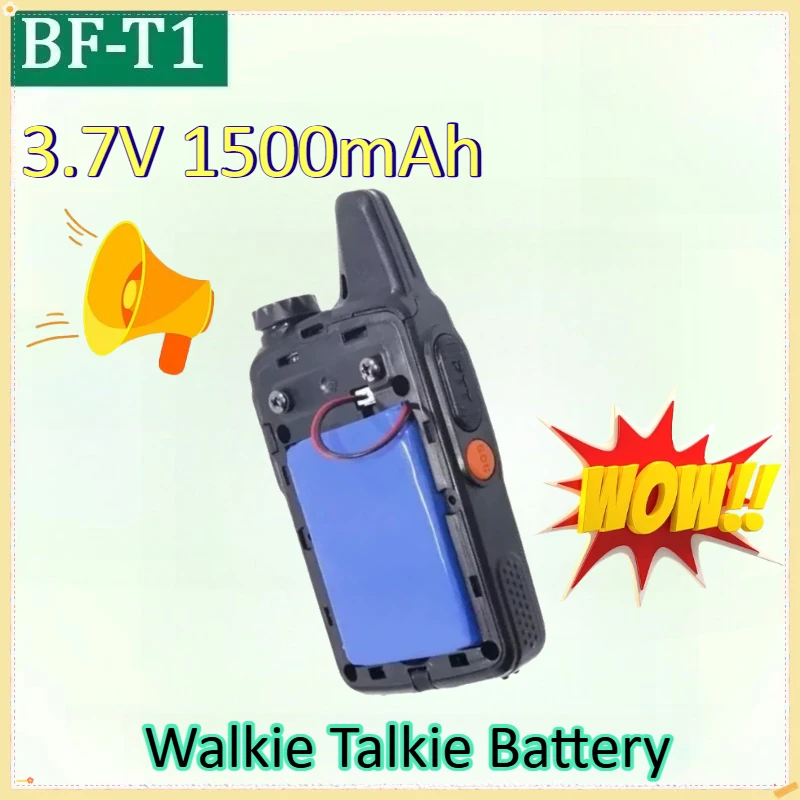 

BF-T1 3.7V 1500mAh High-Capacity Rechargerable Li-ion Battery for Baofeng Mini Walkie Talkie Battery T1 Two Way Radio Accessory