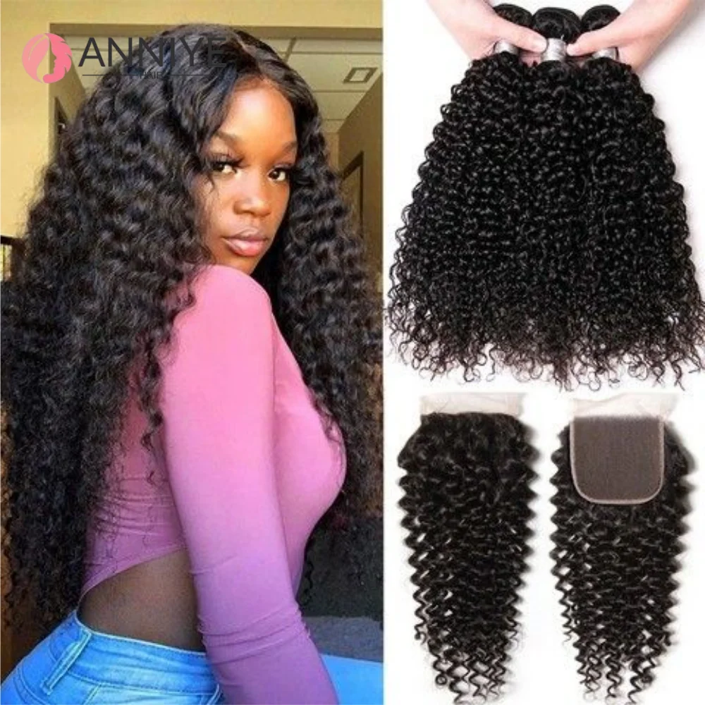 

Mongolian Afro Kinky Curly Human Hair Bundles With Closure Deep Curly Hair Weave Bundles With Frontal Closure Hair Extensions