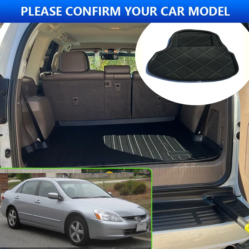 For Honda Accord CM4 CM5 2003~2007 2004 2005 2006 Car Rear Trunk Protector Pad Auto Waterproof Liner Anti-Fouling Mat Accessorie