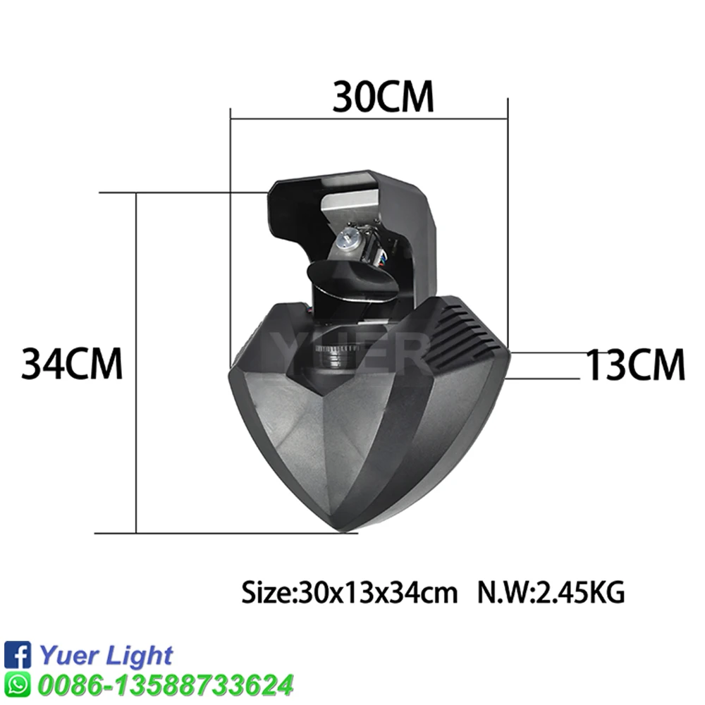 Imagem -04 - Led Disco Gobo Assistente Beam Effect Reflection Lens Rotating Pattern Dmx512 Music Control Iluminação Palco para dj Dance Club 100w