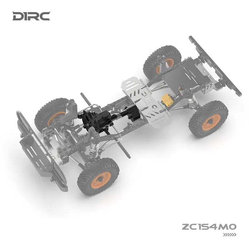 SCX10 frame front two-speed gearbox for 1/10 RC Crawler Car body shell non-destructive modification D90 two-speed gearbox