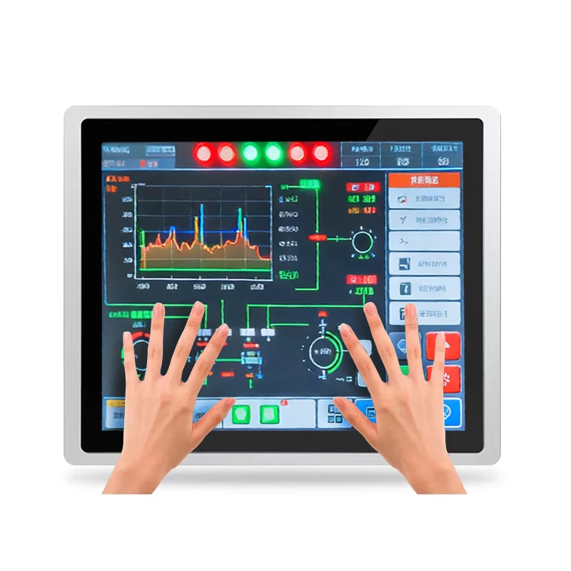 

17 19-дюймовый промышленный монитор с плоской панелью, емкостный сенсорный экран с HDMI VGA, USB-интерфейсом, планшетный компьютер