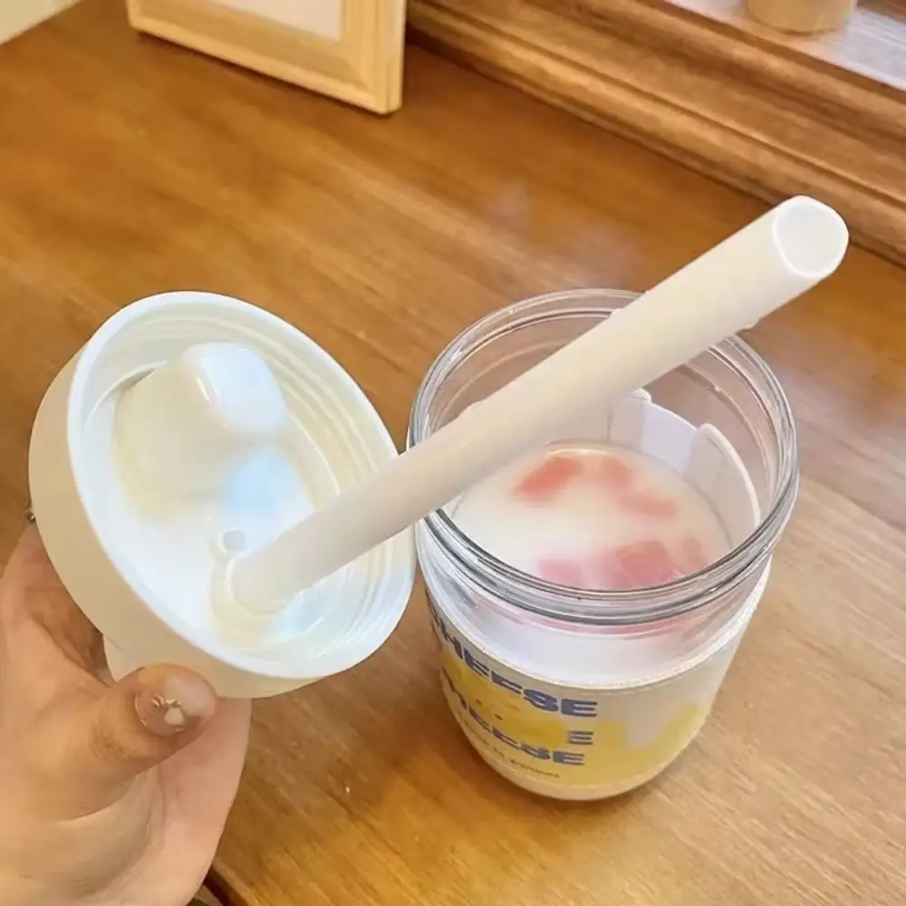 500/850ml Water Bottles Juice Milk Plastic Cup with Lid Straw Bubble Tea Coffee Cups Transparent Large Capacity Drinkware