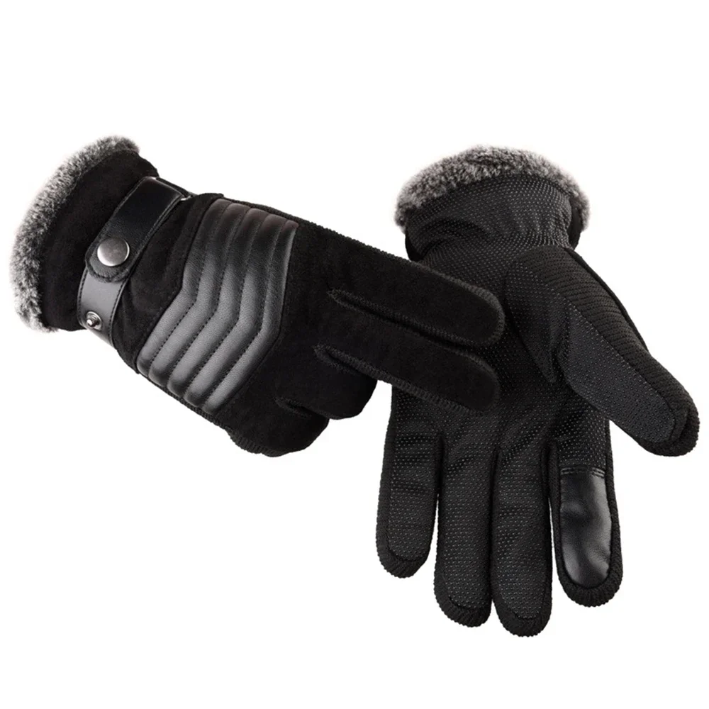 Touch Screen Winter Warm Men\'s Gloves Genuine Leather Casual Gloves Mittens for Men Outdoor Sport Full Finger Glove ST030