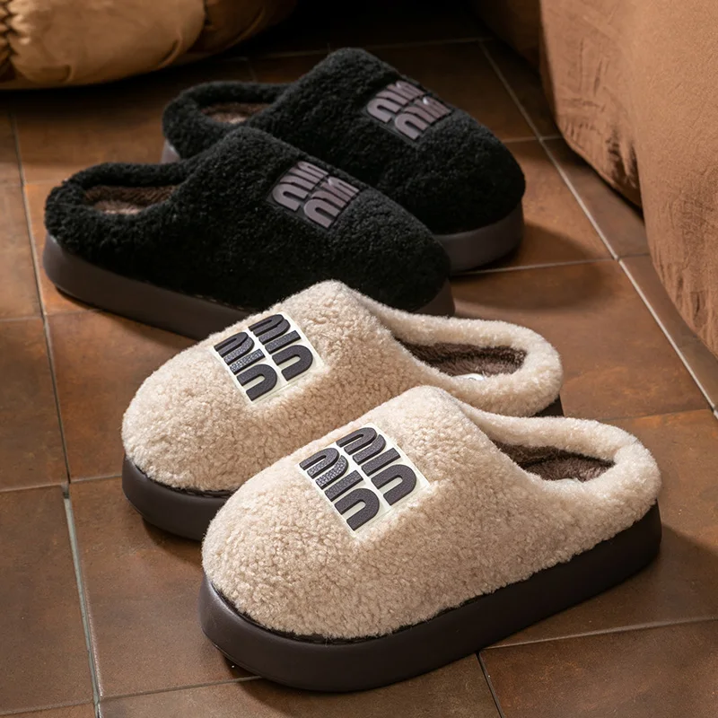 شباشب قطنية قطيفة جديدة للنساء، نعل سميك داخلي للخريف والشتاء مع نعال قطيفة مضادة للانزلاق، شبشب قطني سميك #6