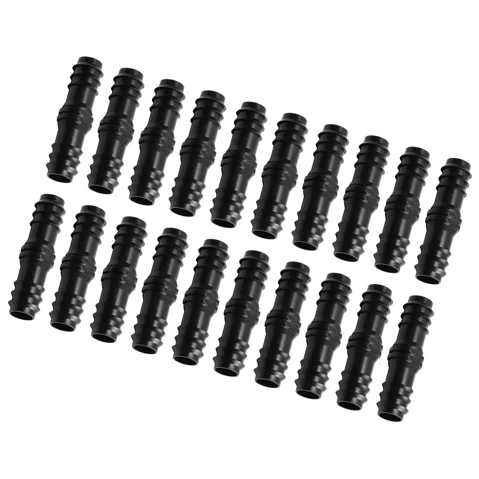 Plastic Garden Connectors Straight Through Barbed Pipe Joiner Adapter for 100m Drip Greenhouse Irrigation
