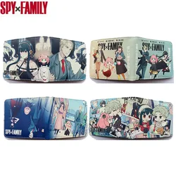 Hot SPY×FAMILY Anya Forger Wallet Anime Cartoon Print Double Fold Coin Purse Card Holder Children Cosplay Wallet Money Clip Gift