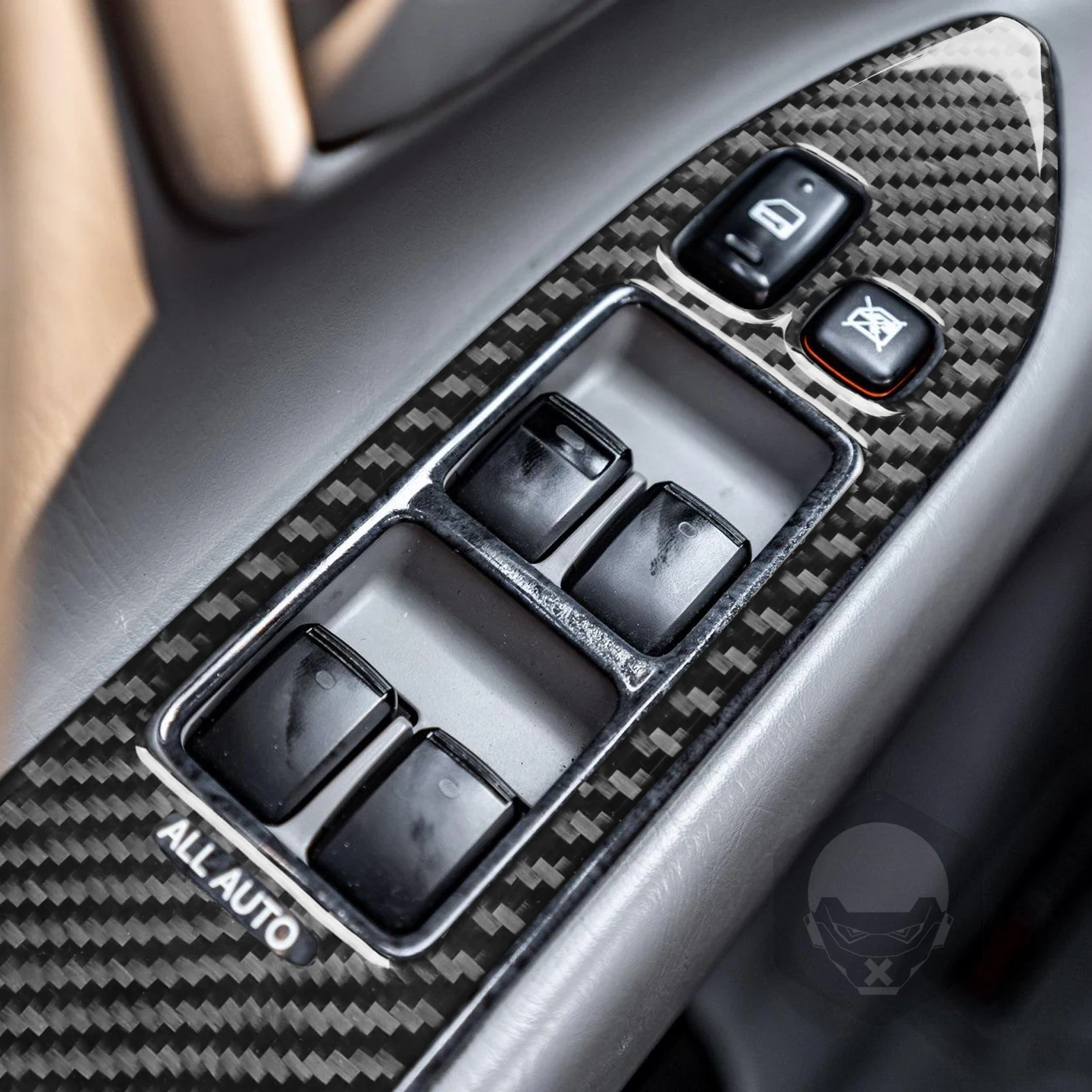 

Для Lexus LX470 для Toyota Land Cruiser 2003-2007 переключатель подъема окна из углеродного волокна, панель управления, набор накладок, автомобильные аксессуары, наклейка