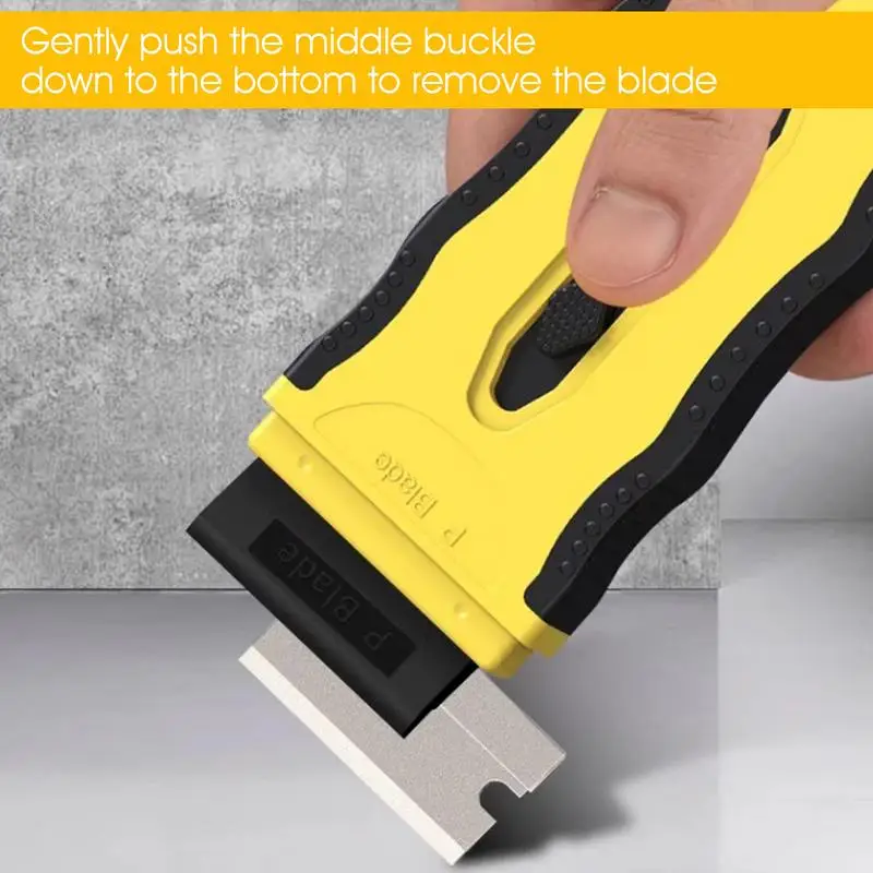 

Glass Scraper Multifunctional Car Adhesive Scraper With 20 Cutters Stovetop Scraper Tools Label Remover Quick Cleaning Decal