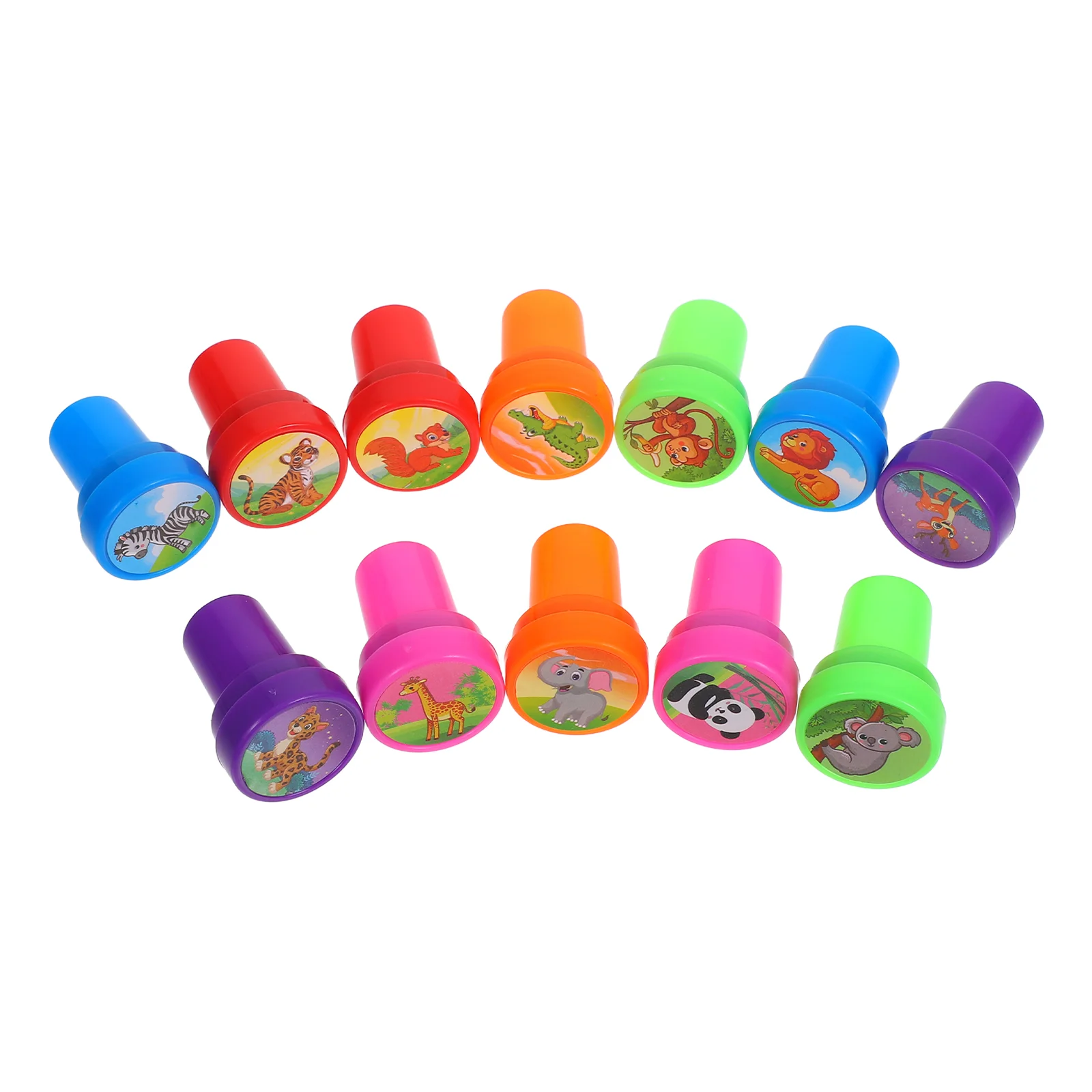 

12 Pcs Cartoon Animal Seal Stamps for Toddlers Puzzle Kids Teacher Self Inking Plastic Child