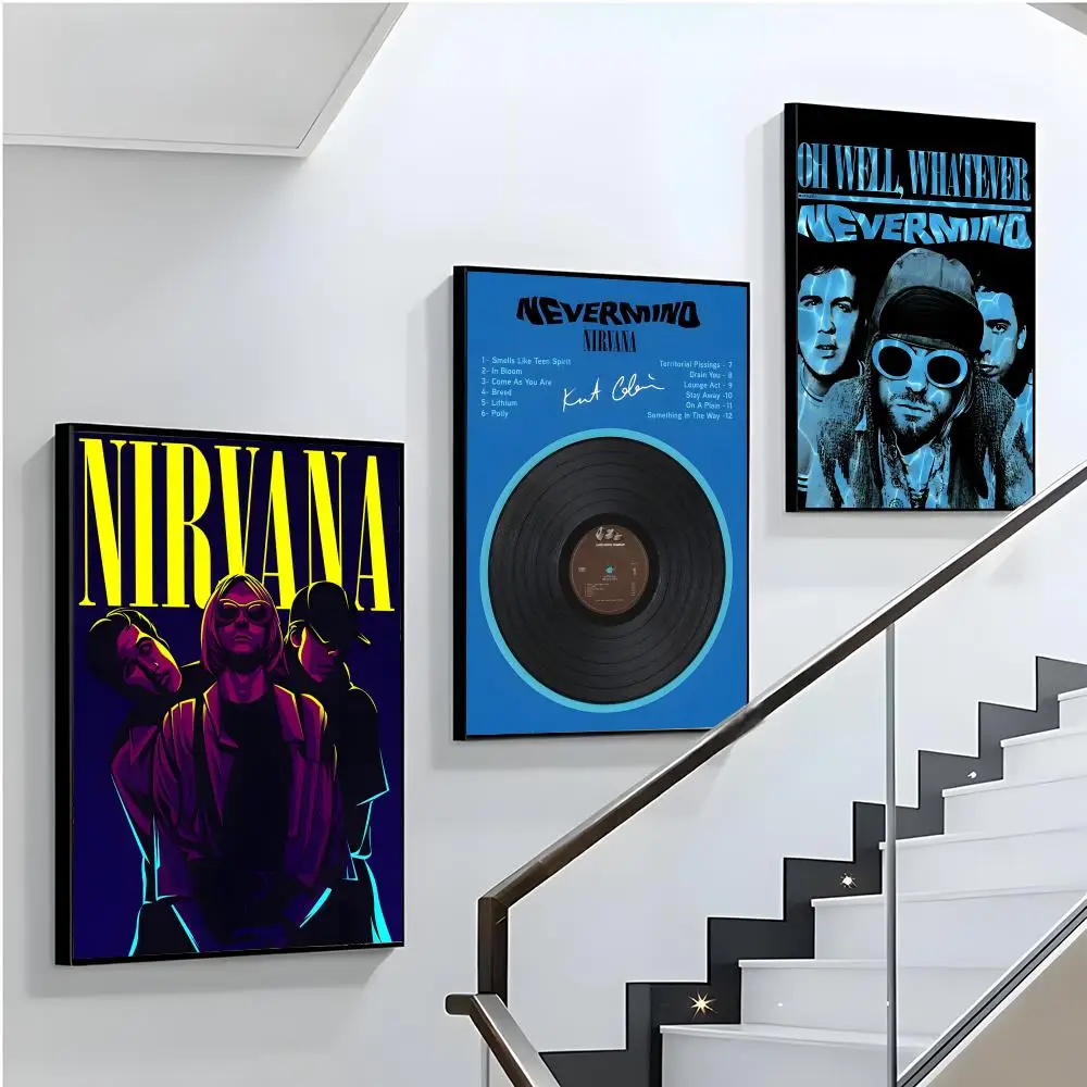 

HD Art Hot Rock Band N-Nirvana Poster Mural Wallart Waterproof Vintage Print Decor for Home Decoration DIY Durable