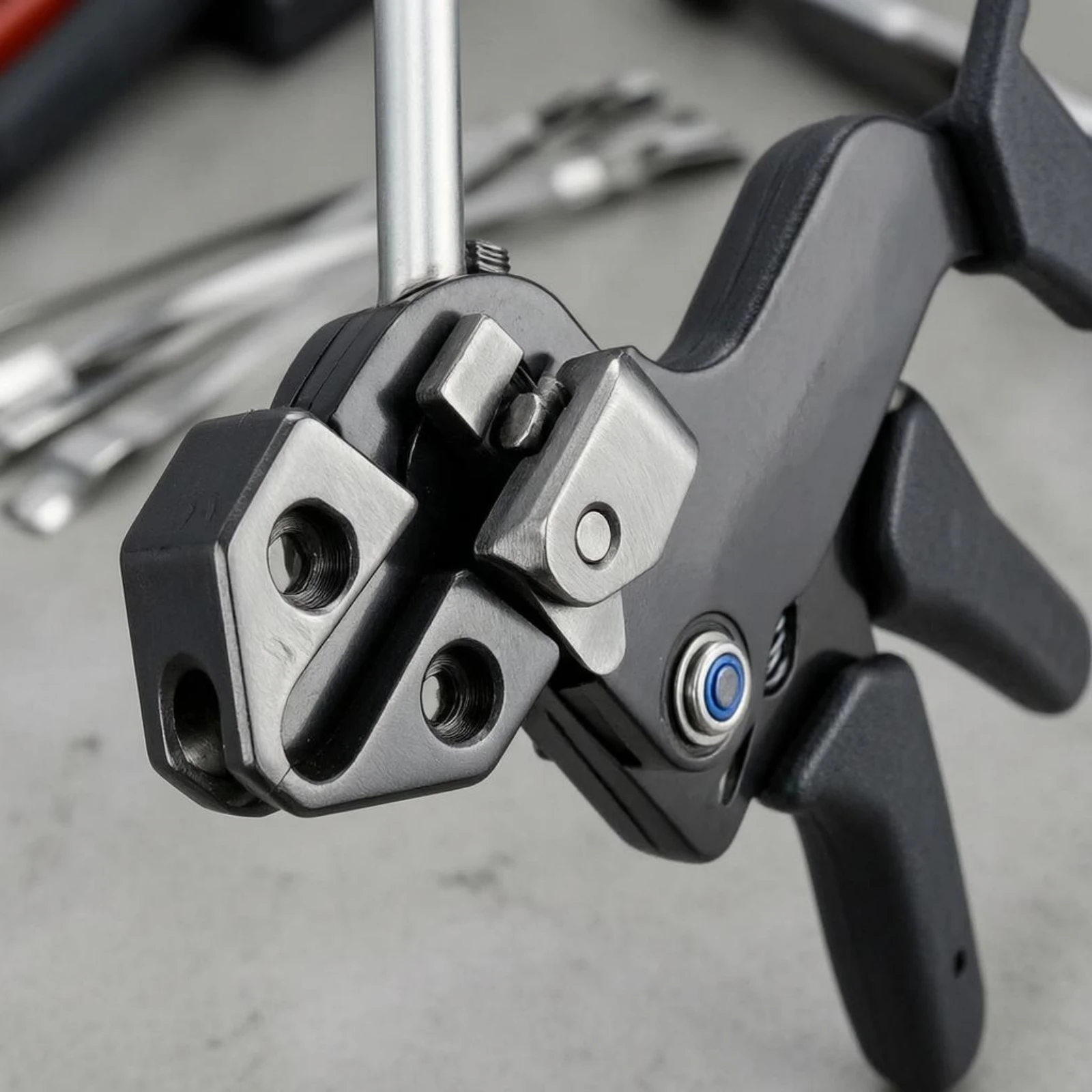 Cable Tie Tensioning Cutter Spring Loaded Manual Cable Tie Tensioner Black Metal Easy Grip