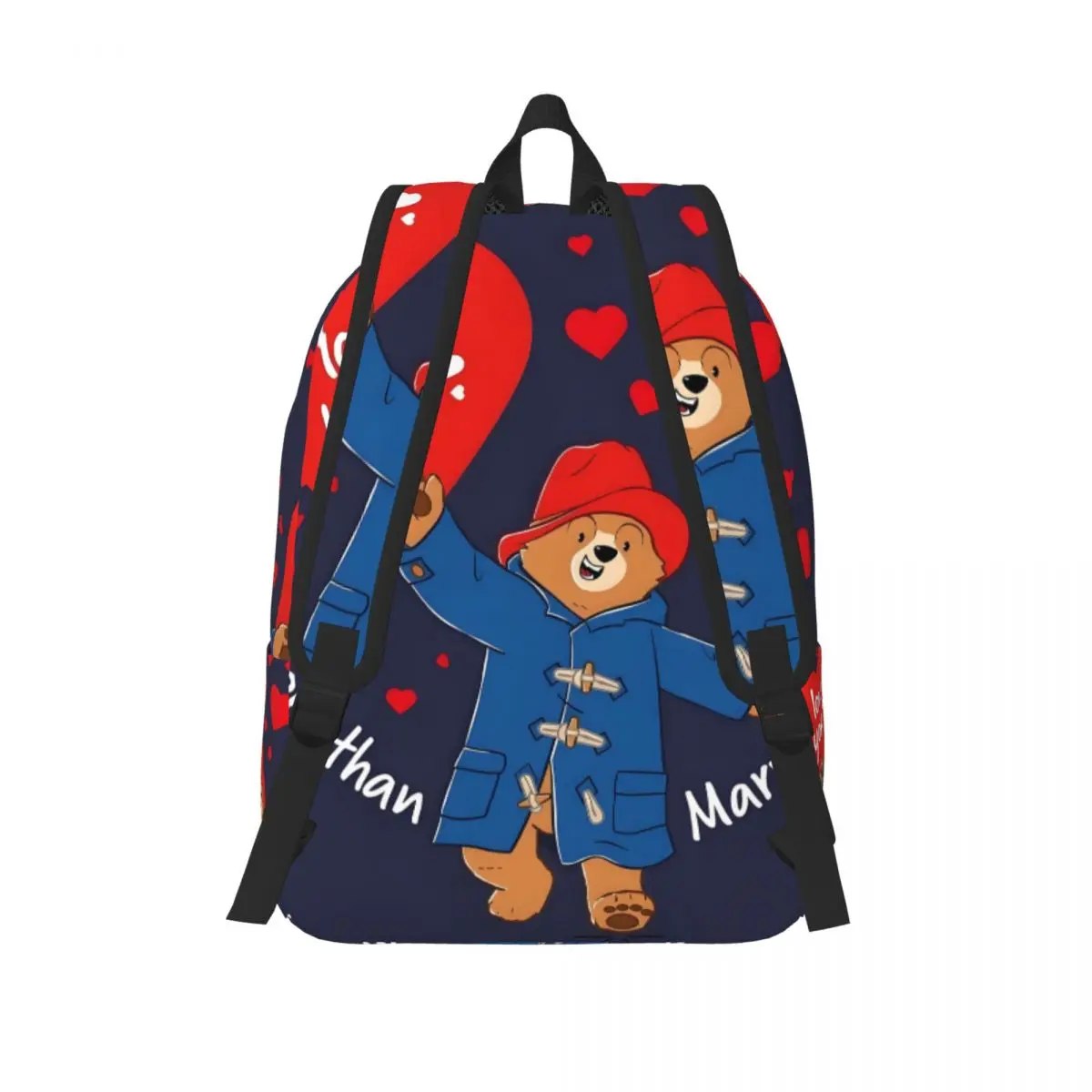 حقائب ظهر مخصصة من قماش بادينغتون بير لوف للنساء والرجال حقيبة كتب لطلاب المدارس الجامعية تناسب حقائب الكمبيوتر المحمول مقاس 15 بوصة