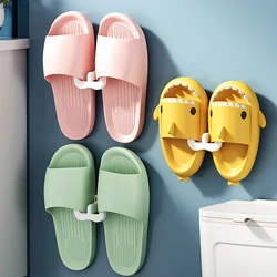 3 u-Shaped Plastic Slipper Rack, Wall-Mounted Perforation-Free Bathroom Draining Sandal Rack, Household Bathroom Storage Rack