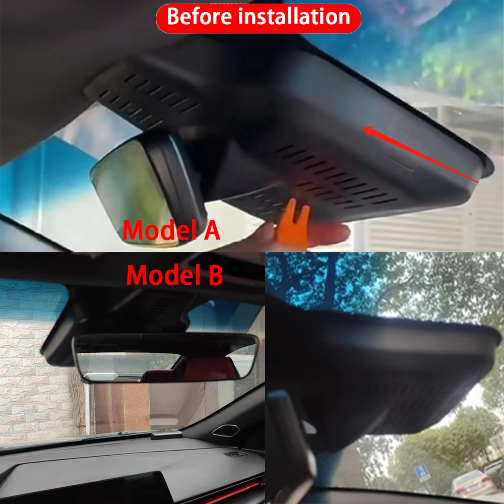 for Geely Binray Binrui Cool 2018-2025 4K Dash Cam Front Rear Car Camera DVR Wifi Plug & Play Video Recorder Loop Recording