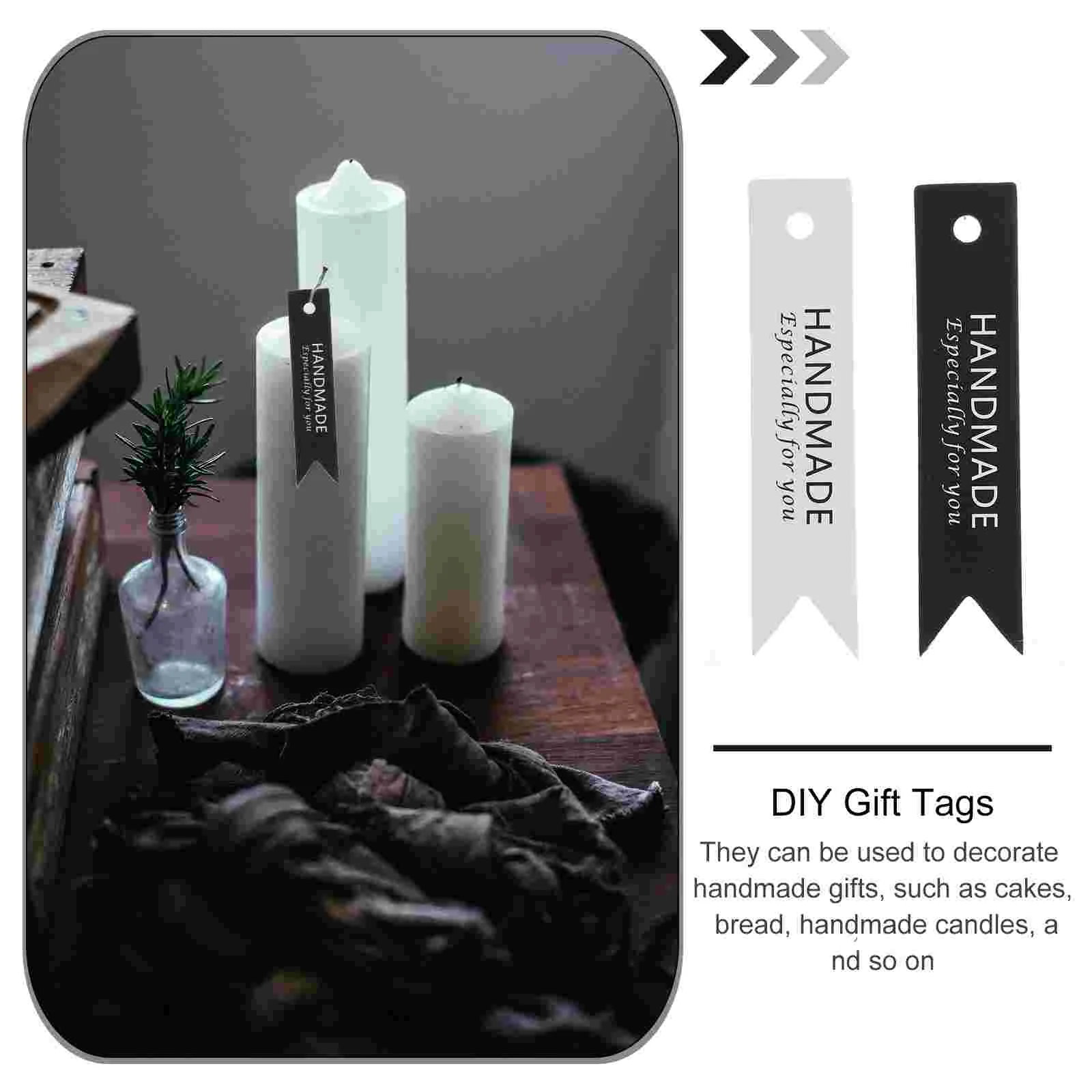 100 Pcs Paper Tags For Candles Handmade Hanging Tags Diy Gift Tags With Hole Cards Card Stock Office School Supplies