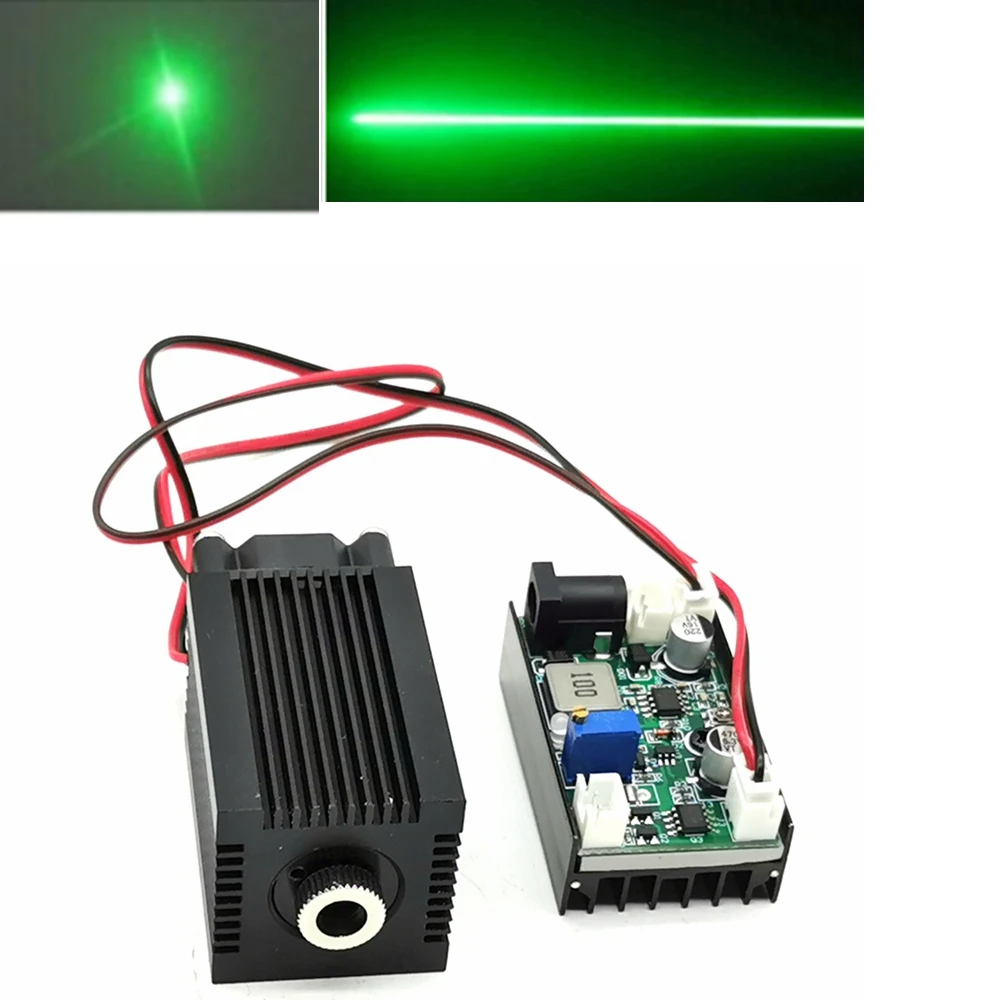 ponto verde do modulo do diodo laser motorista 12v ttl 3350 532nm 100mw 01