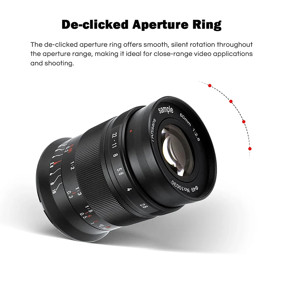 7artisans 60mm F2.8 II MF APS-C Frame Macro Lens for Potrait Photography with Sony E A7RIII X Nikon Z5 Z6 II RF M M43 L Mount