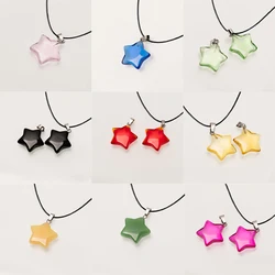 2025 Trend New Natural Stone Hexagon Crystal Pink Crystal Opal Star Pendant Necklace for Women Pendulum Jewelry Gift