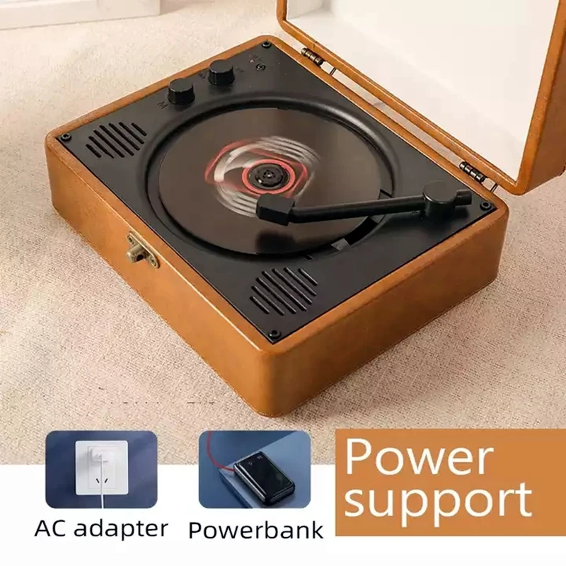 Portátil Bluetooth 5.0 Retro CD Player, alto-falante embutido, áudio estéreo, Integrative Lossless, DVD e CD Player, 3,5 milímetros Headphones Jack