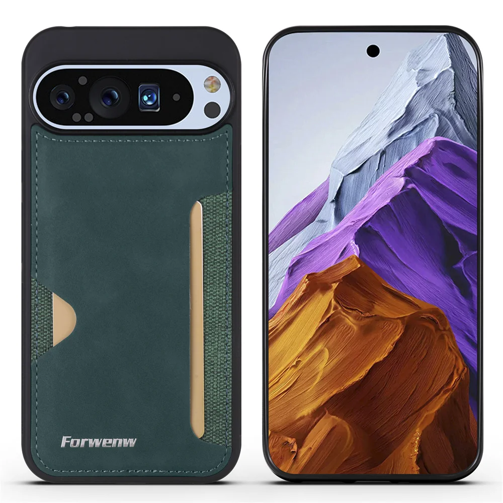 Handyhülle für Google Pixel 11 10 Pro XL Retro-Lederhülle mit Kartenhalter und Brieftaschenfunktion für Google Pixel 10 Pro 9A 9 Pro XL – Detail 7