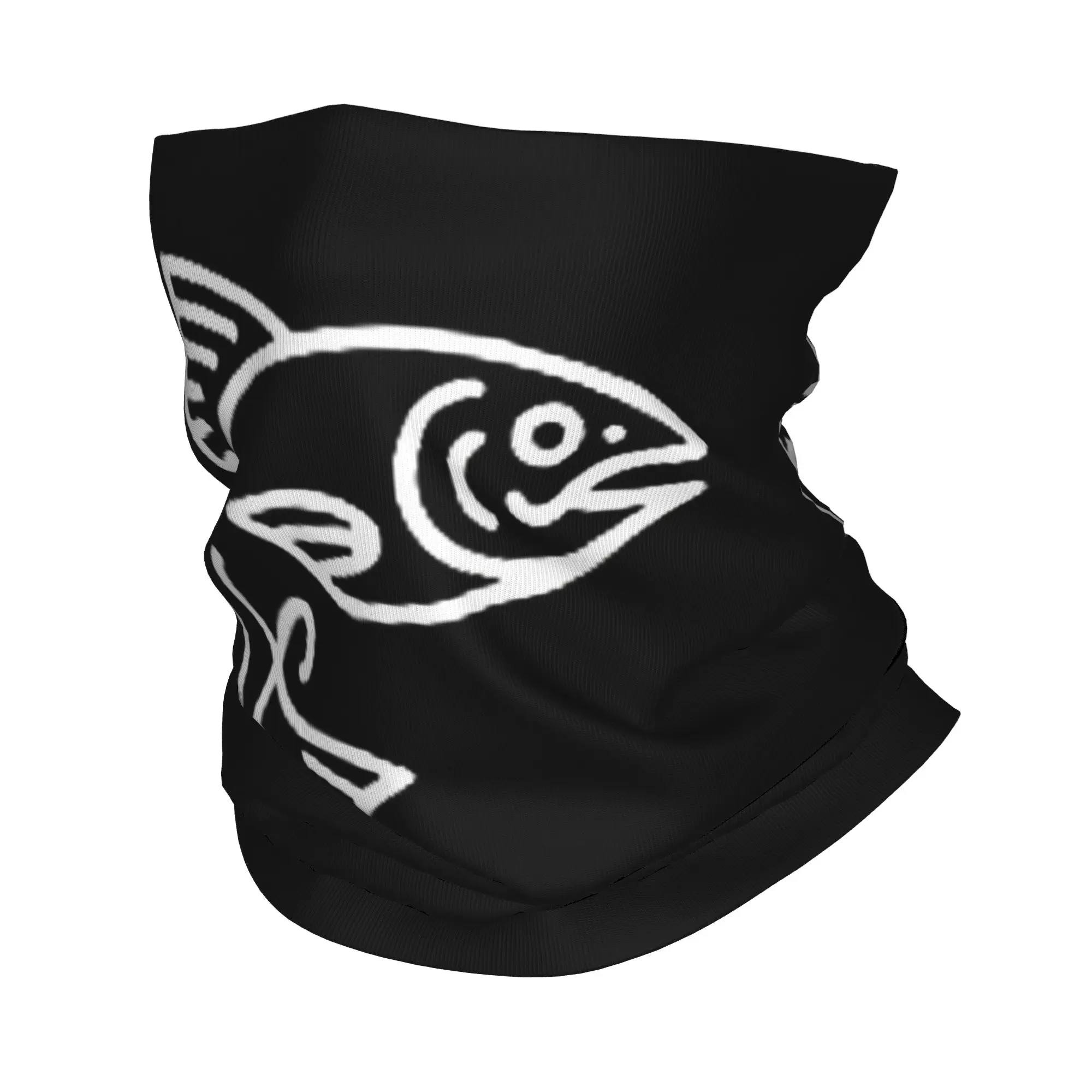 Ocean Life Aesthetic Salmon Fish Shape Bandana Neck Cover Balaclavas Mask Scarf Minimalist Headwear Multi-use Adult All Season