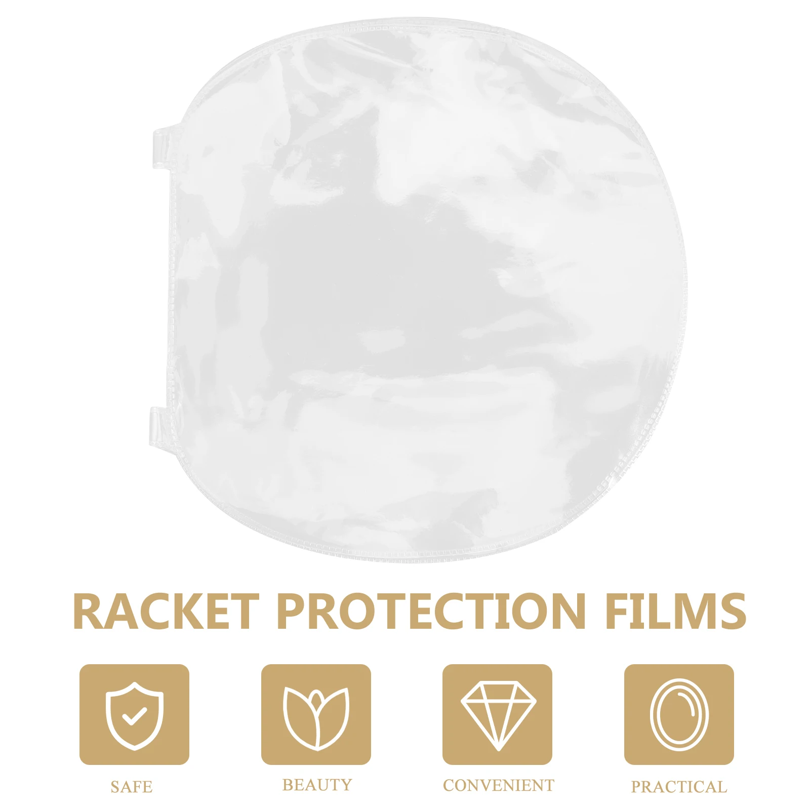 

5pcs Tennis Racket Protective Film Thick Professional Racket Protector Adhesive PVC Transparent Professional Guard Supply
