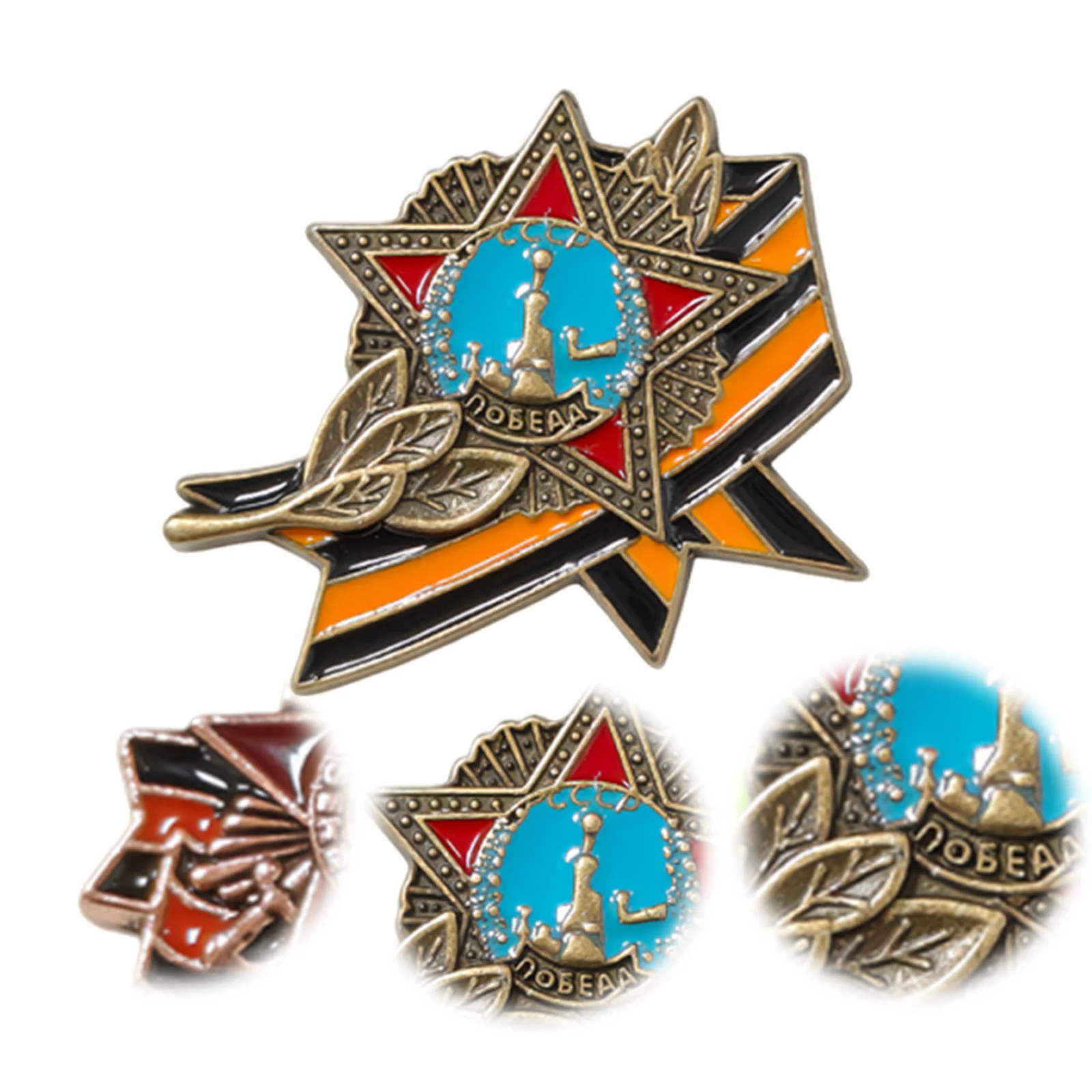 Russia Pin Badge Festive History Memory Symbol Sign Gifts Victory Day Lapel Pin Elegant Lapel Pin for Clothing Jacket Backpack