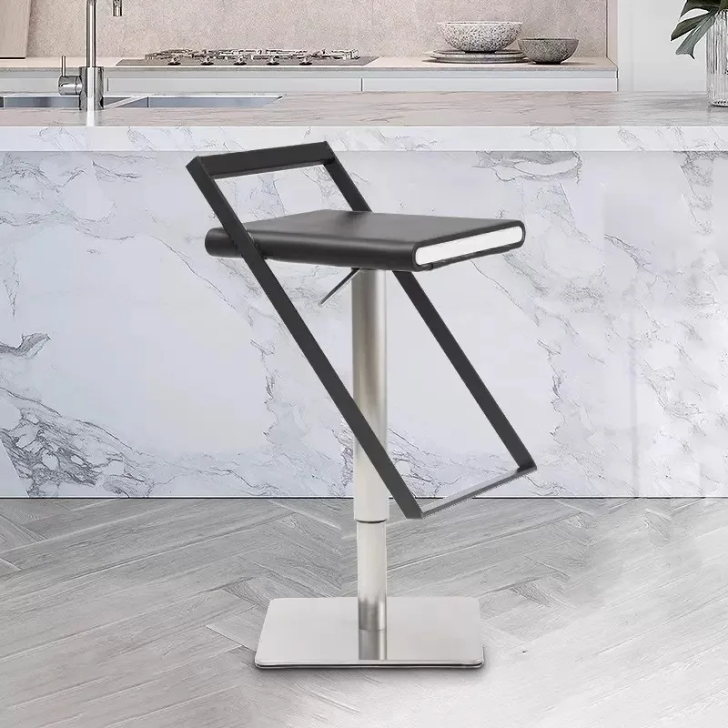 كراسي بار عصرية مصممة للاسترخاء في الشمال كراسي عالية إبداعية واحدة انتظار Taburetes Altos De Cocina أثاث عصري #4