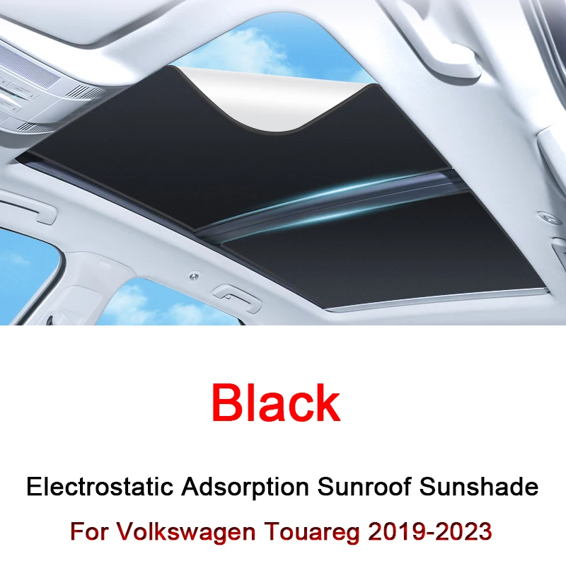 

Car Electrostatic Adsorption Sunroof Sunshade Cover For Volkswagen Touareg 2019-2024 Heat Insulation Skylight Sticker Accessory