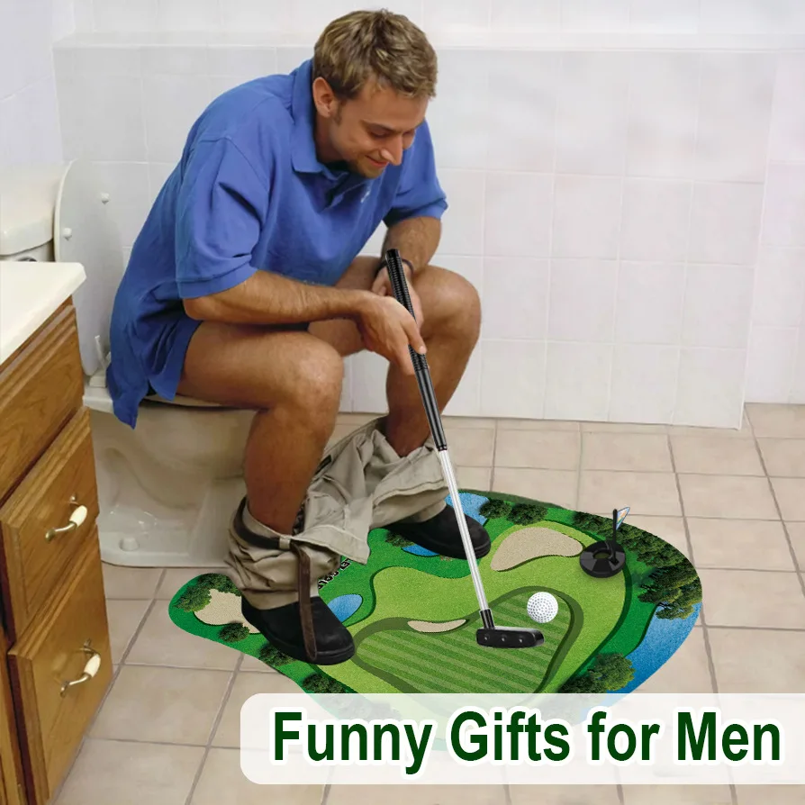 Toilet Golf Simulator Toy Set Funny Leisure Entertainment Game for Beginner Golf Practice Indoor Game Toy view 6