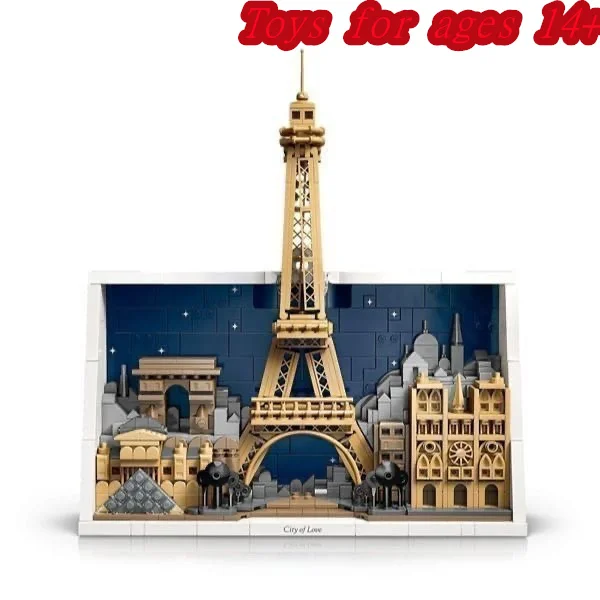 

Набор строительных блоков «Париж: Город любви» 2026 года, модель 21064, хит продаж, подарок для детей, мальчиков и девочек, сувениры для вечеринок, бестселлер