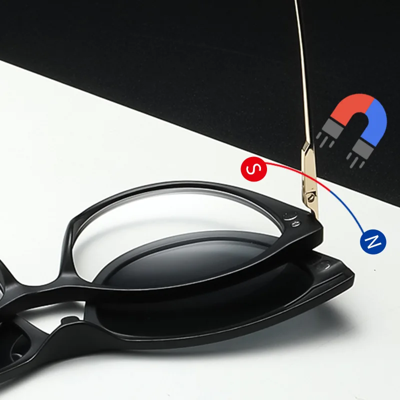 VCKA Custom Myopia Hyperopia Magnet Clip Polarized Sunglasses Prescription Glasses Diopter Women 2023 NewCat Eyes Eyewear