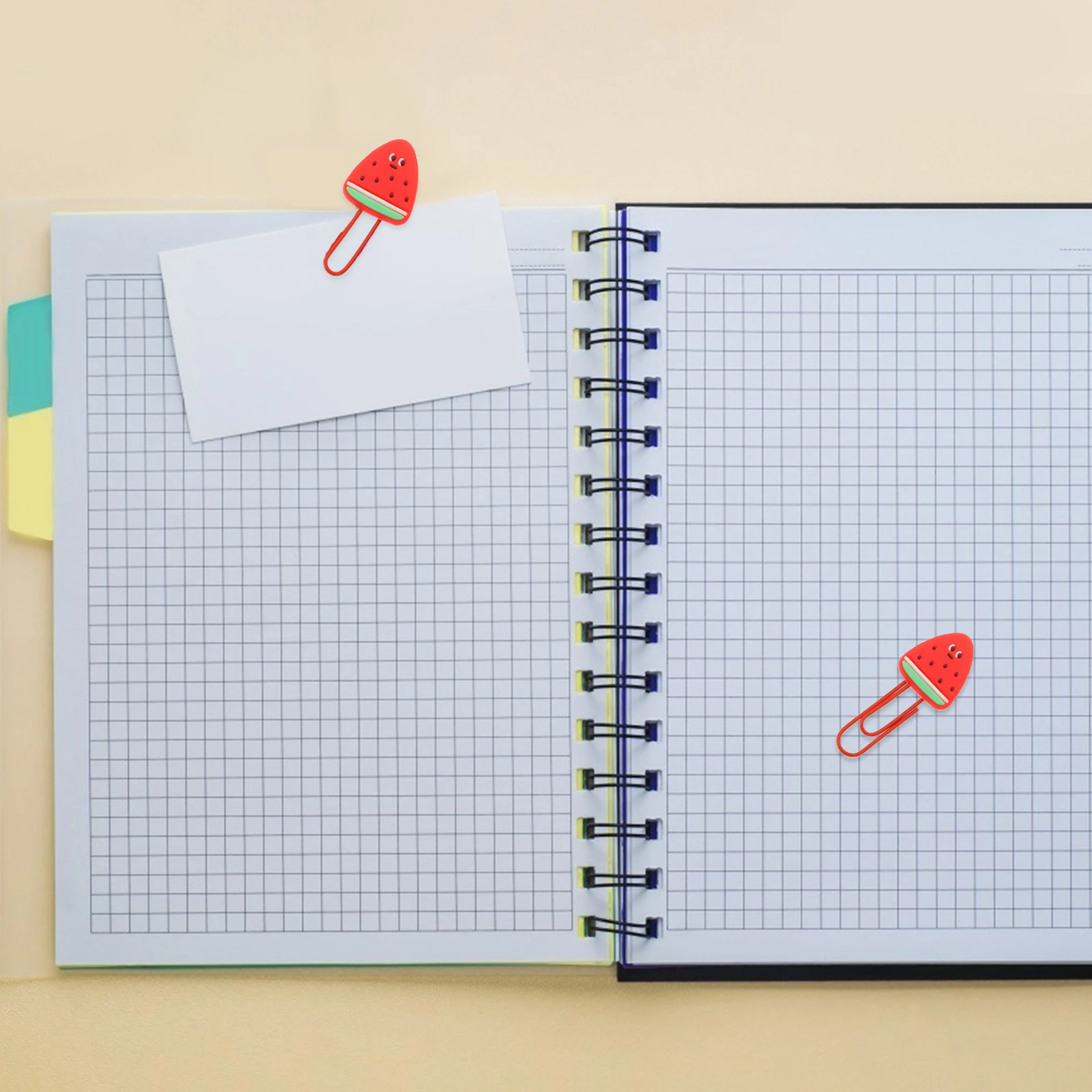 

6Pcs Colored Fruit-Shaped Paper Clips Stylish Bookmark Clamps for Envelopes Cards Business File Holders Creative Office Home