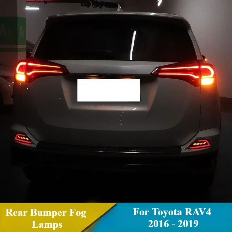 

For Toyota RAV4 2016 2017 2018 2019 Car LED Bumper Reflector Light Rear Tail Light Fog Light Turn Signal Brake Lamp