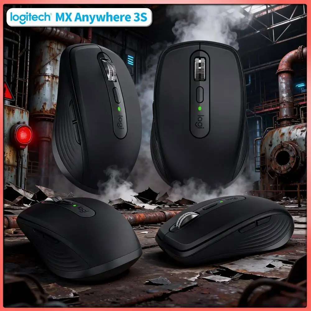 Ergonomic MX Anywhere 3S - 8K DPI, Hyper-Scroll, Anti-Slip, Ideal for DIY Online Course & E-learning Desk Work