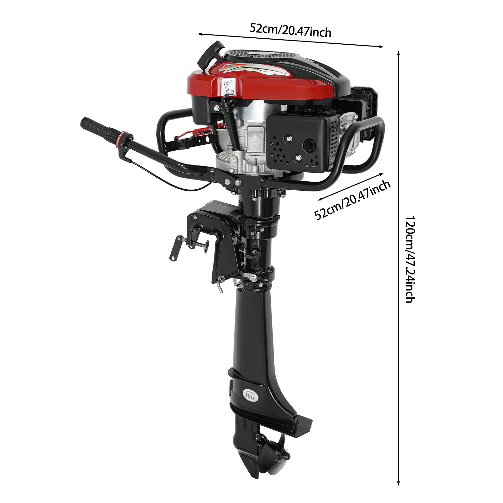 Hangkai 7HP 4-Stroke Outboard Motor Boat Engine Fishing Boat Engine