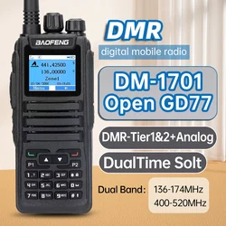 Baofeng Walkie Talkie DMR DM-1701 Dual Mode Analog and Digital Radios Tier 1 + 2 Dual Time Slot Ham radio DM 1801 DM-5R