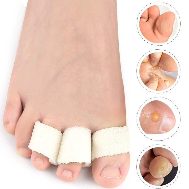 1/2Pcs Sponge Finger Toe Protector Separator Applicator Pedicure Corn Callus Remover Hand Pain Relief Soft Tube Foot Care Tool
