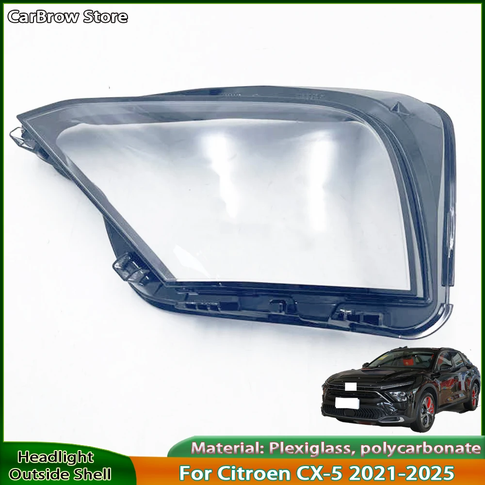 

Headlight Cover Replace Original Lampshade For Citroen C5-X C5X 2021-2025 Transparent Headlamp Housing Lamp Shell Lens